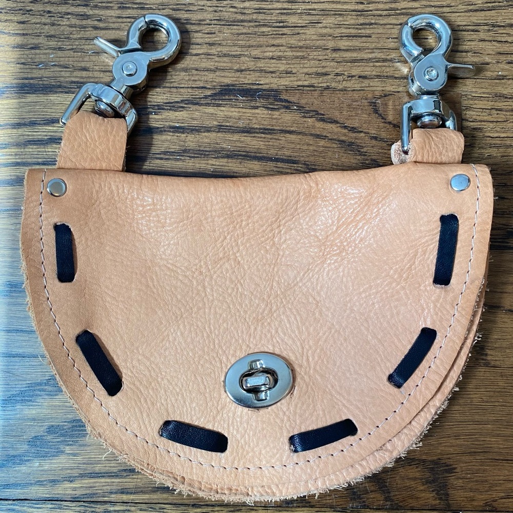 Genuine leather Fannie pack or biker belt pouch